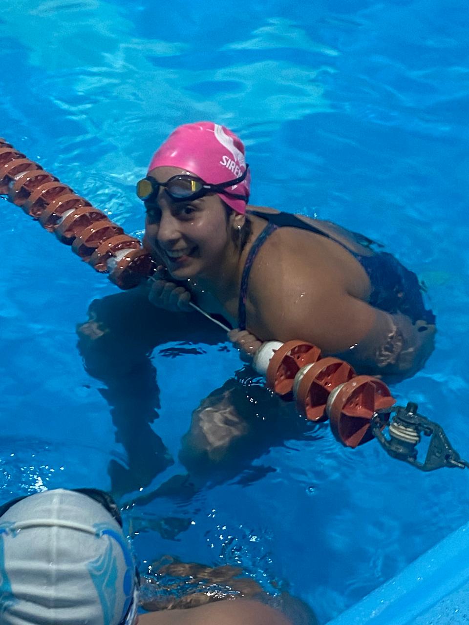 Entrenamiento diario en la piscina